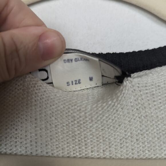 Vintage Dylani Acrylic Two-Piece Cream & Tan Sweater Set Size L - Picture 12 of 12